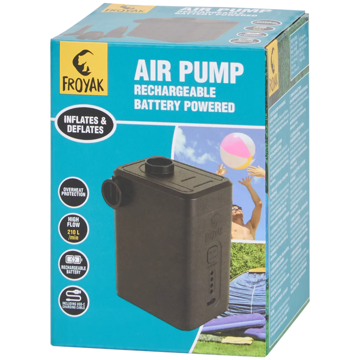 Pompa Ad Aria Elettrica SUP Per Gommoni, Pompa Ad Aria Ricaricabile 20psi Con Batteria Da 3000 Mah Pompa Per Materasso Ad Aria Per Piscina Gonfiabile Zattera Letto Barca Anello Di Neve 85578650