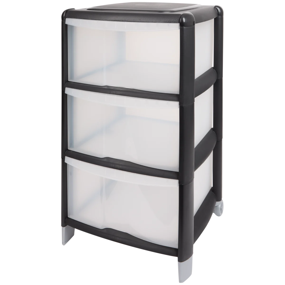 Rangement 5 Tiroirs Bureau 9x13x19 Cm Plastique Gris - Organiseur De Bureau