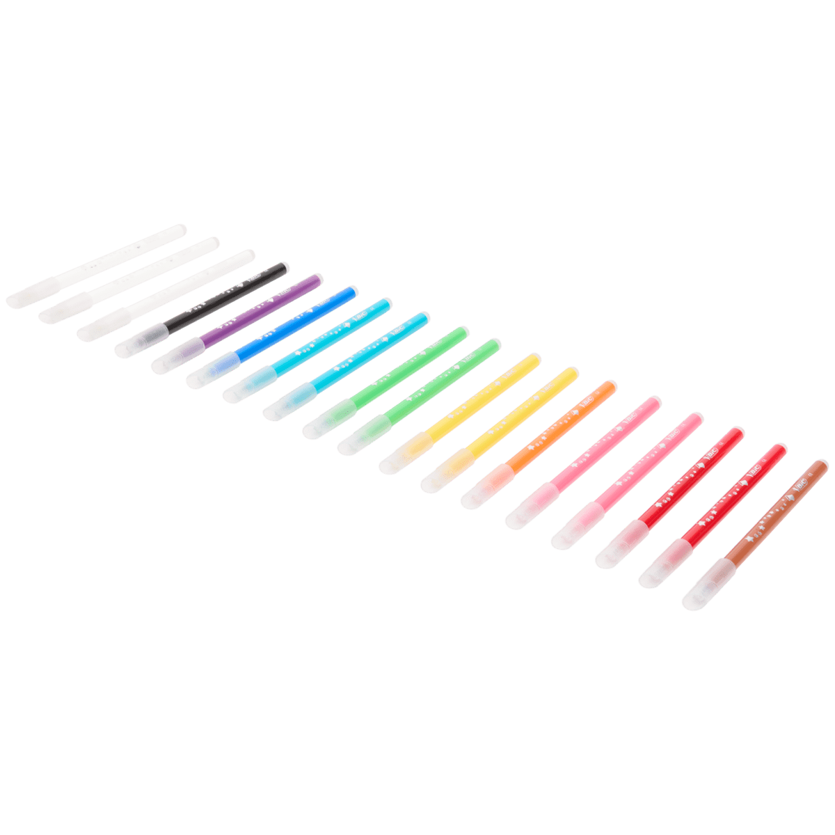 Filmsticks Pennarelli A T Multicolore (3 Pezzi) - Segnaposto In Gomma Per Registi, Attori, Sport - Arancio, Viola, Verde Fosforescente