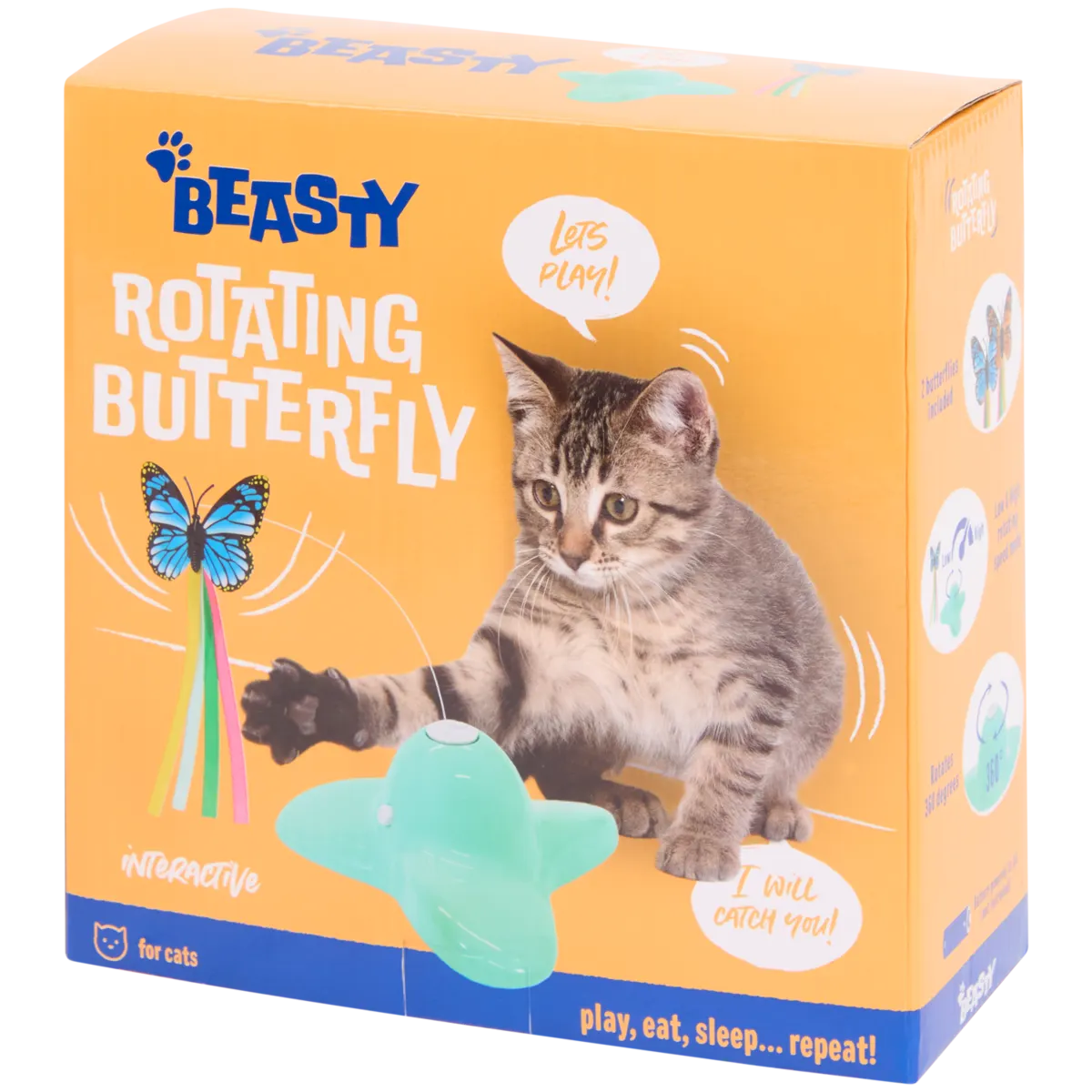 Pet Toys Jouet pour Chat Papillon Électrique (jaune