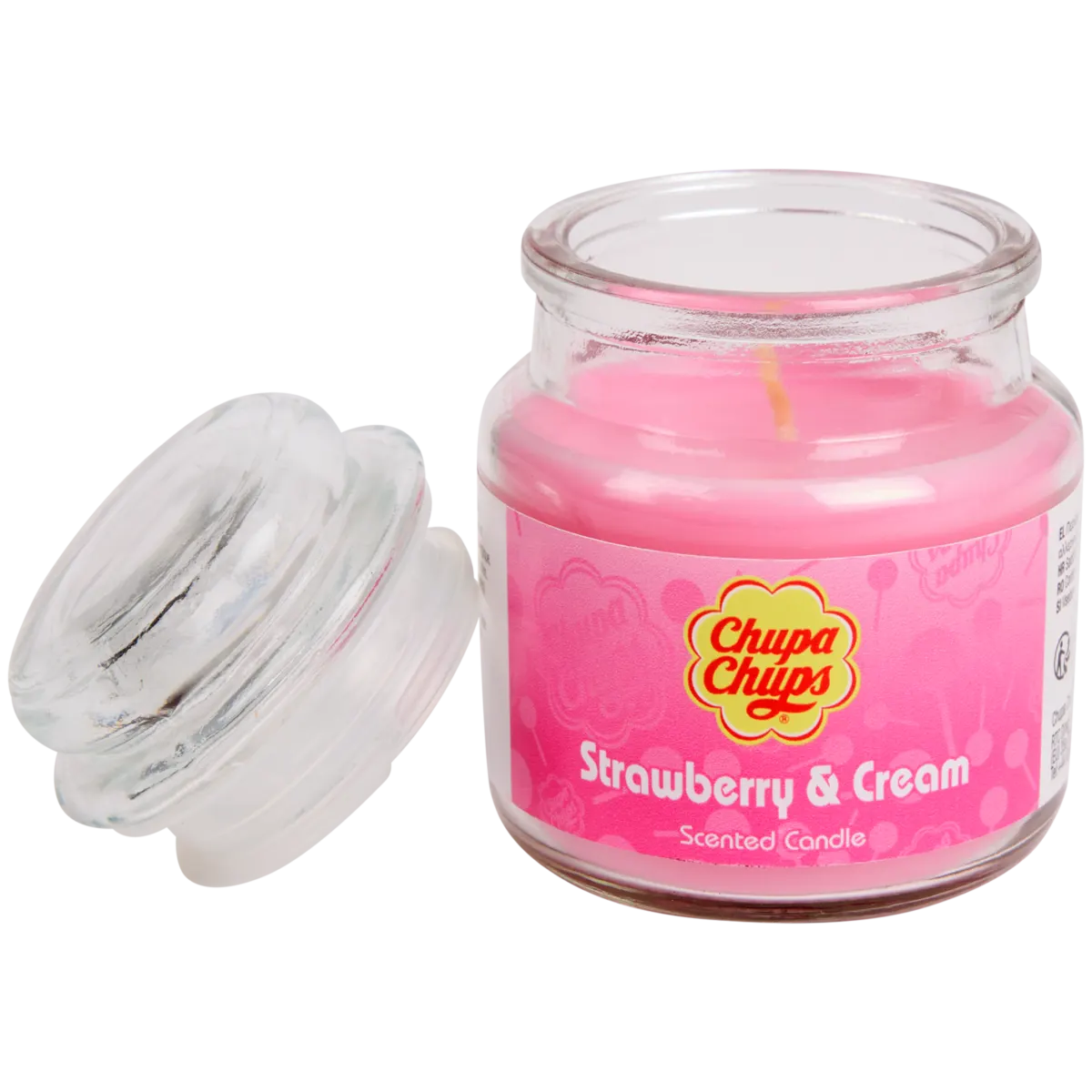 Bougie Pilier Fleur Chupa Chups Vanille - Ø7xH7,5cm - Décoration Parfumée Pour Ambiance Cosy