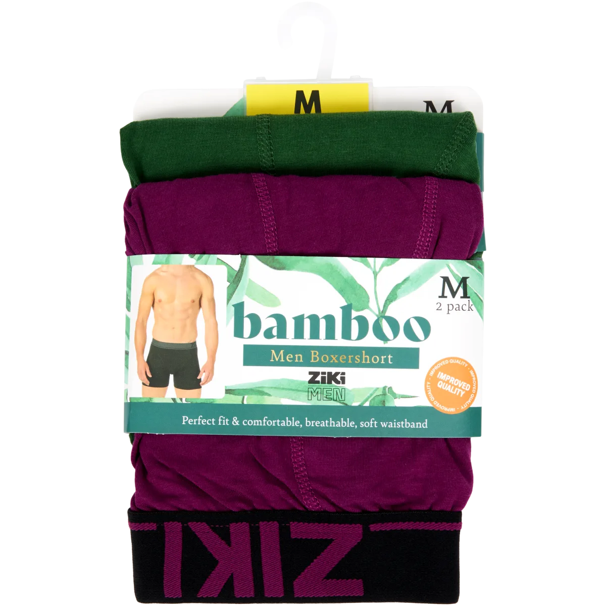 Ziki Bambus-Boxershorts  Man, 2 Stck | Action DE