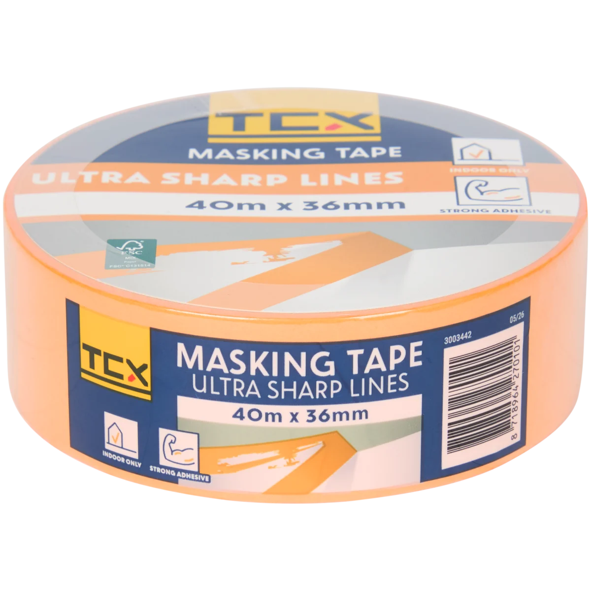 Bandă de mascare TCX – 40 m x 36 mm | Action RO