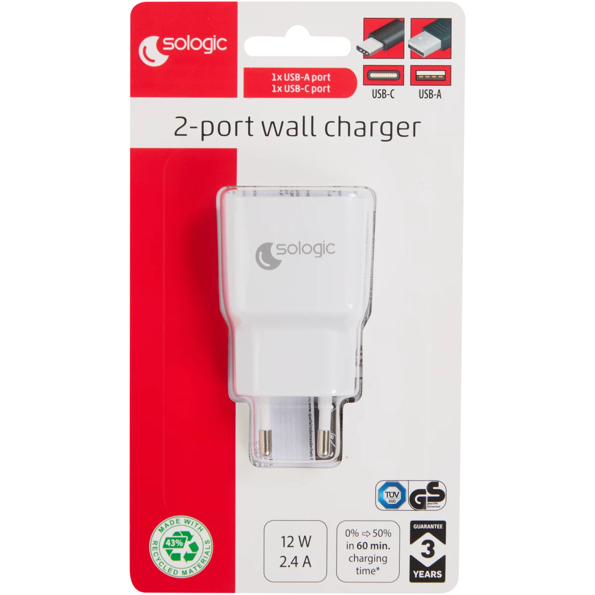 Caricabatterie Da Parete Adattatore AC Per Torce Stanley TL600PS / TL450PS &ndash; Porta USB KHOI1971