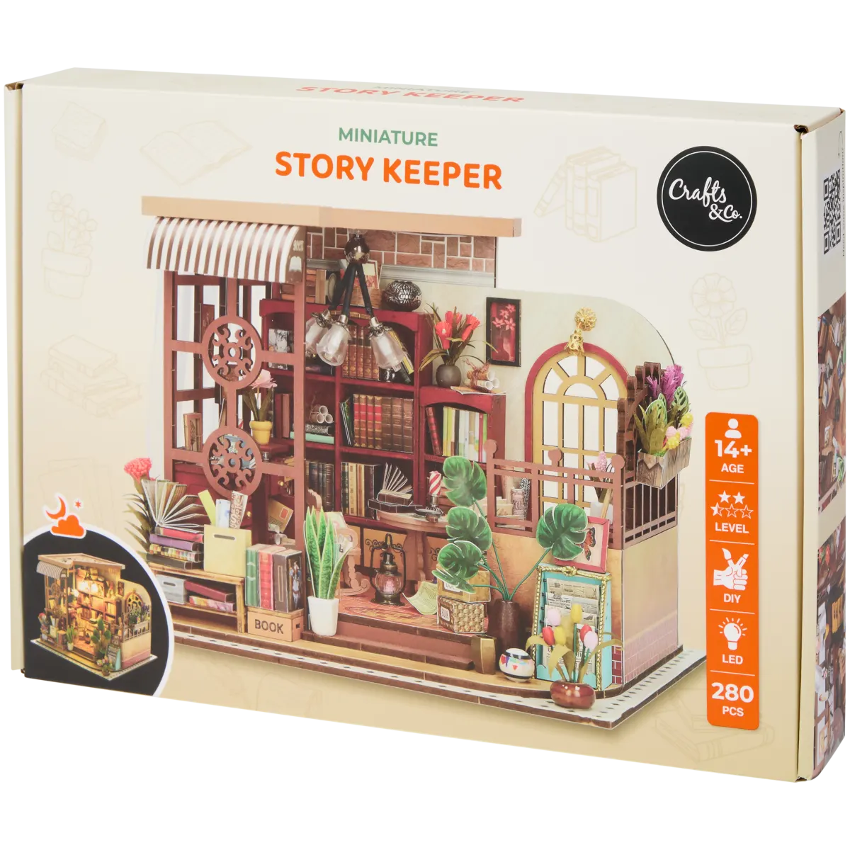 Spilay Kit fai da te in miniatura per casa delle bambole in legno, mini artigianato fatto a mano, modello retrò con copertura antipolvere e carillon