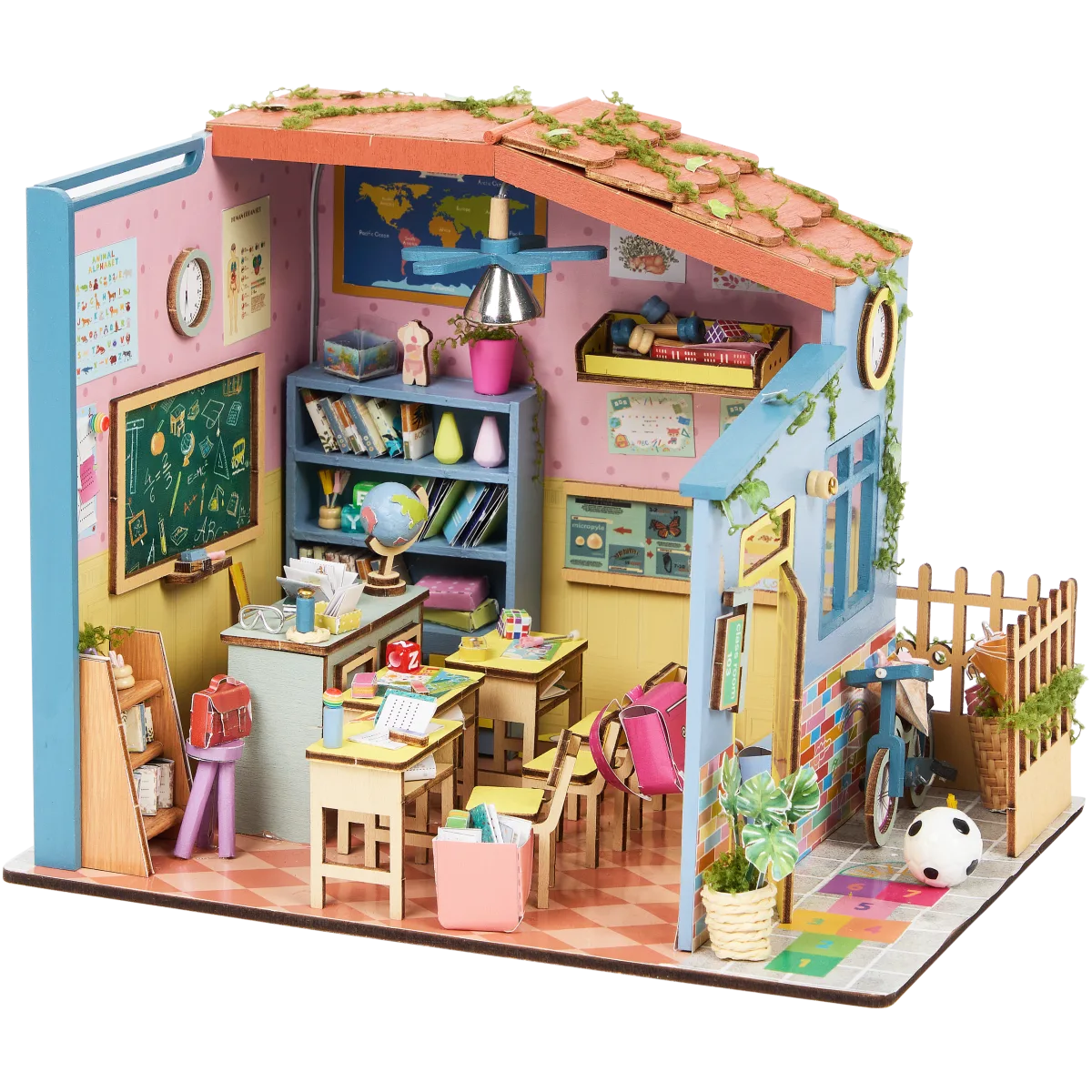 Ausla Casa Delle Bambole Fai Da Te, Casa Delle Bambole In Miniatura Con  Mobili E Luce A LED, Kit In Miniatura, Di Compleanno Creativo Per E Adulti, 