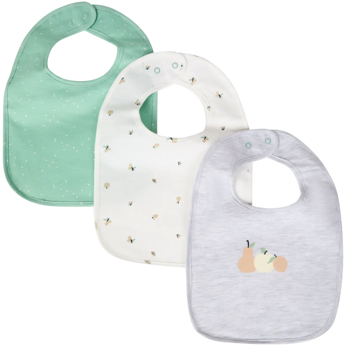 Interbaby Confezione 2 Bavaglini Rotondi In Cotone Per Neonati - Rosa E Grigio Con Bodocks, 20x20 Cm, Impermeabili - 3