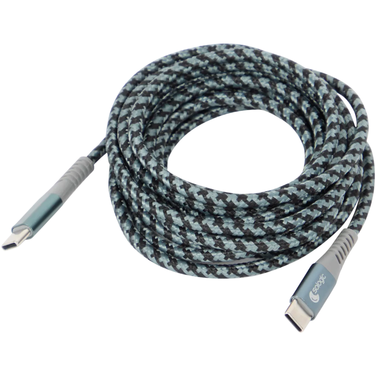 Cavo USB-C Intrecciato 6 Piedi Ricarica Rapida Cavo USB Type-C Da 6 Piedi Intrecciato Argento - Caricamento Rapido & Sincronizzazione Dati MagicTek Caricatore Honor 66 W - Foto 3