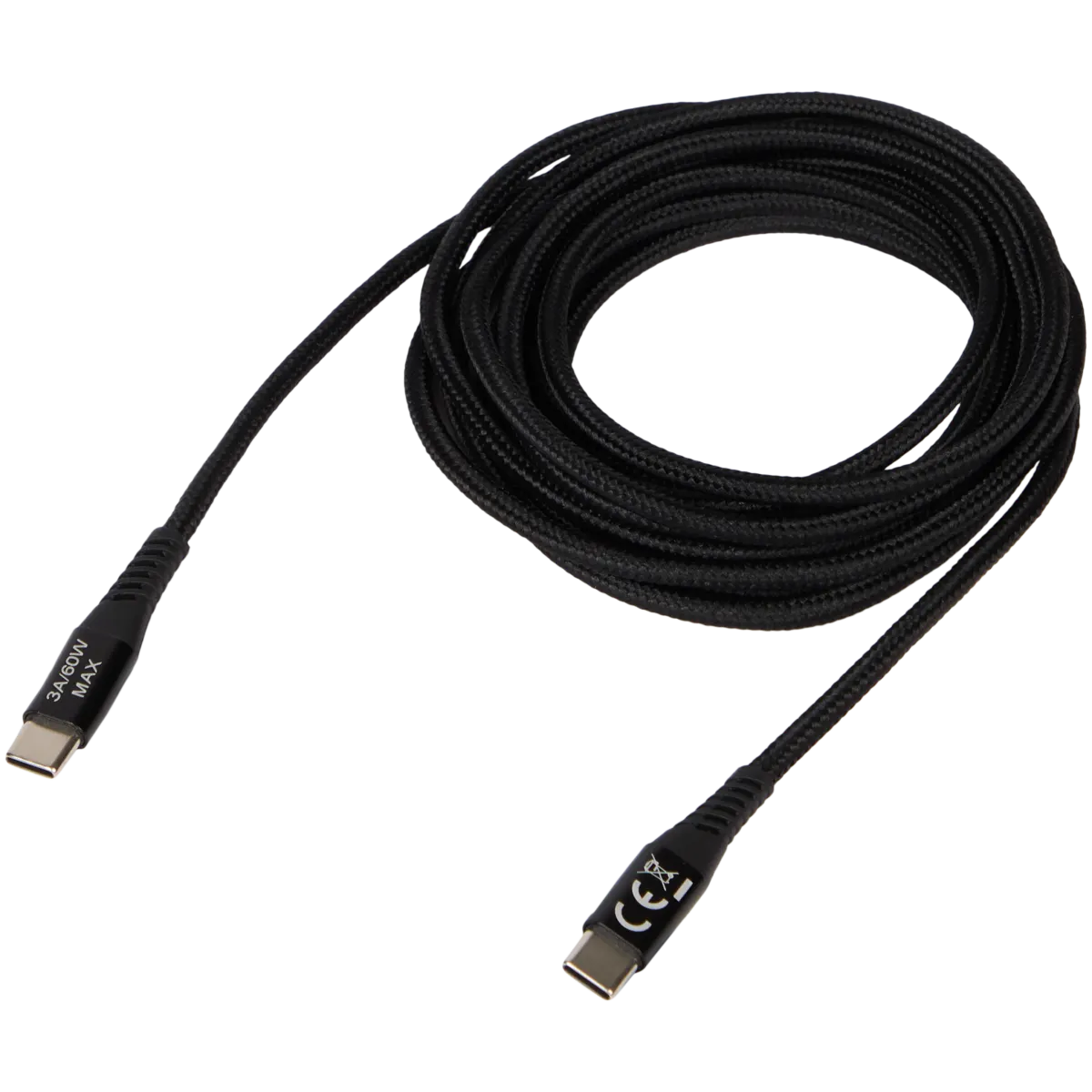 Cavo USB-C A USB-C Intrecciato Nero 4ft Verizon OEM - Ricarica E Sincronizzazione