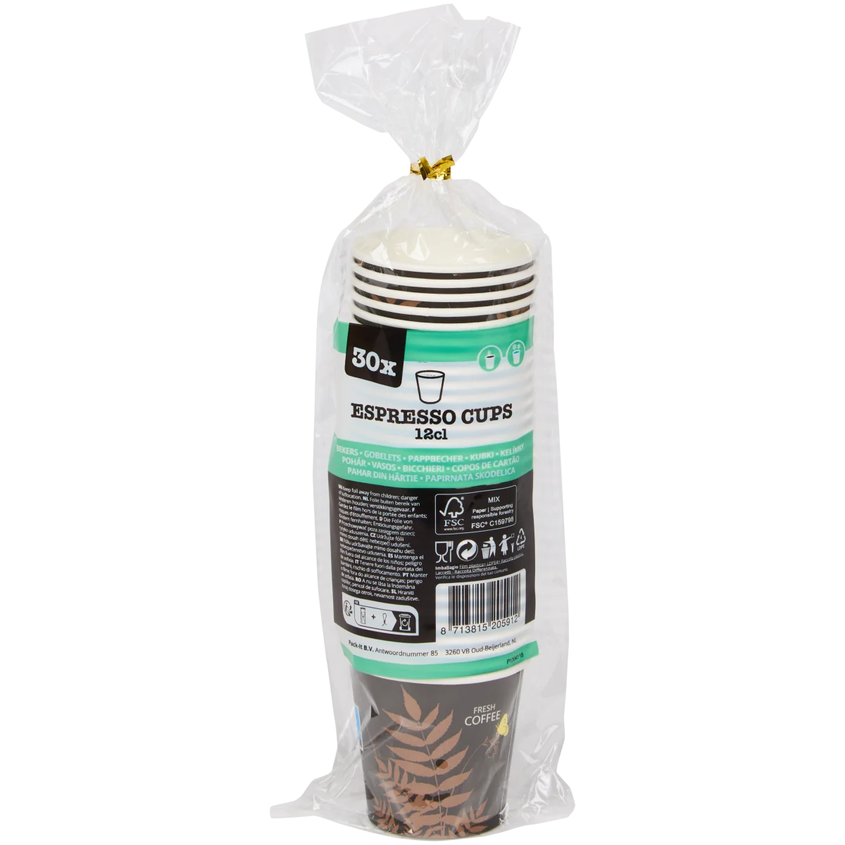 JollyPack Confezione Da 1200 Bicchieri Di Carta Usa E Getta Da 85 G