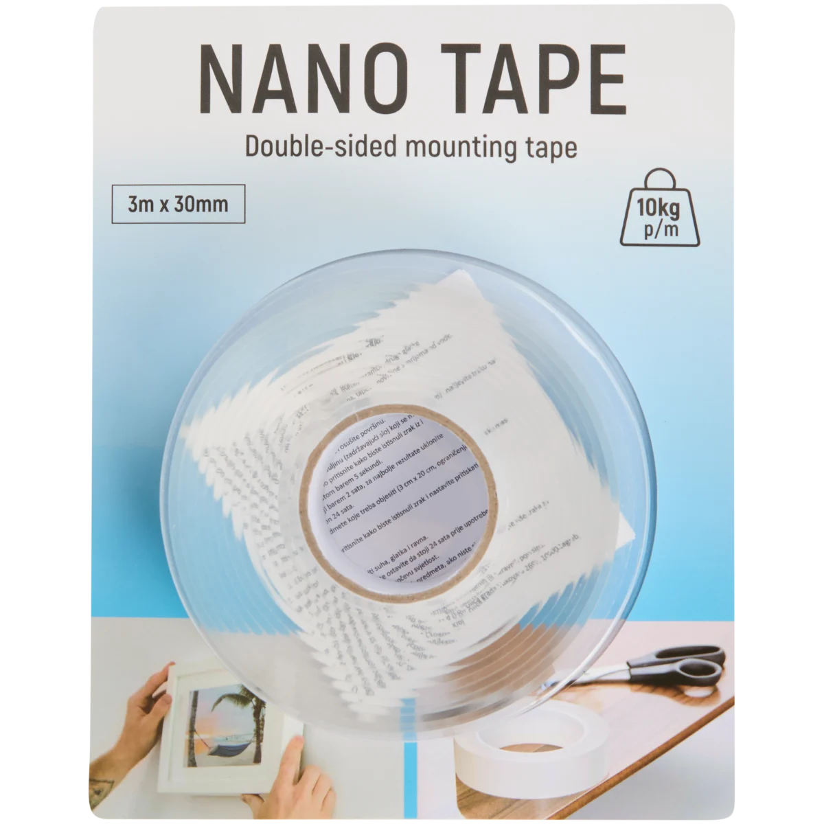Nano-Tape – 3 m x 30 mm, Transparant