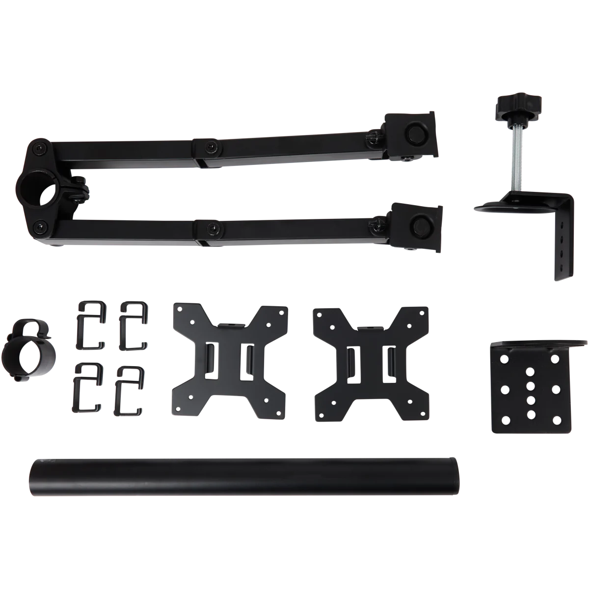 Support Gaming Battletron Pour 2 écrans - Bras Réglable Acier Noir - Neuf