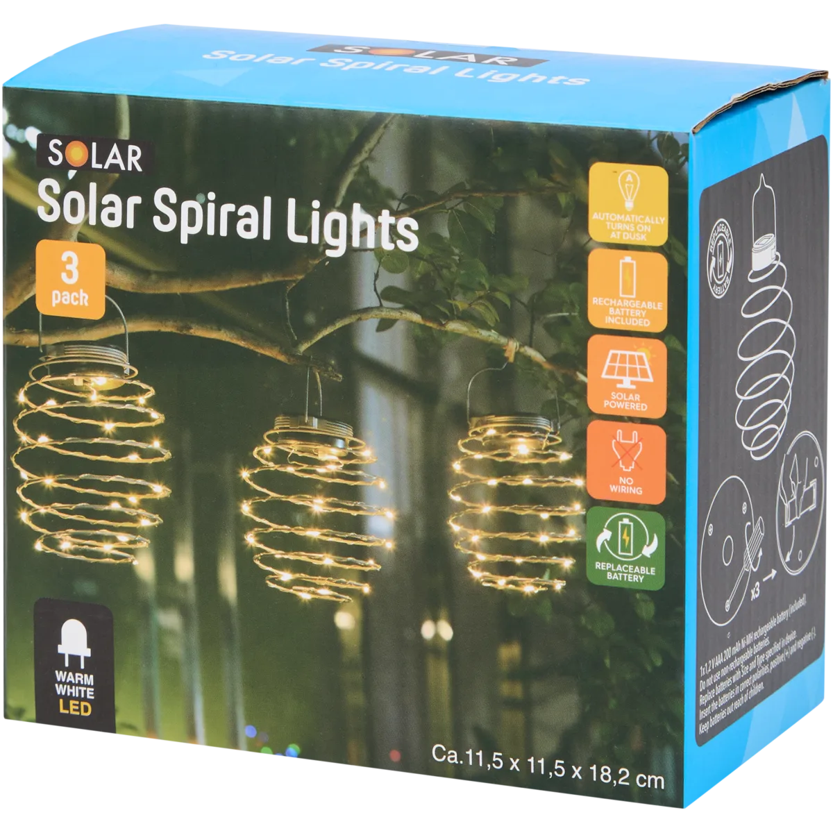 btfarm 23M Catena Luminosa Esterno Solare, 30+3 LED G40 Filo Lampadine Luci Solari Esterno 4