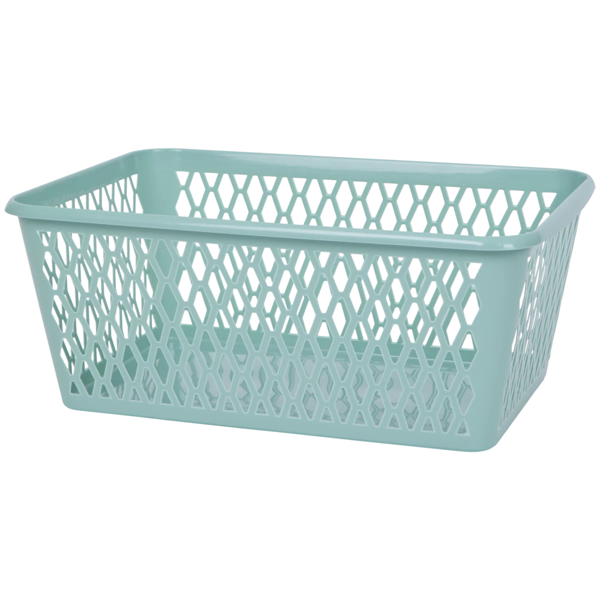 FUNSUEI 6 Cestini Portaoggetti In Plastica Rosa - 27x18x14 Cm Con Manici - 3