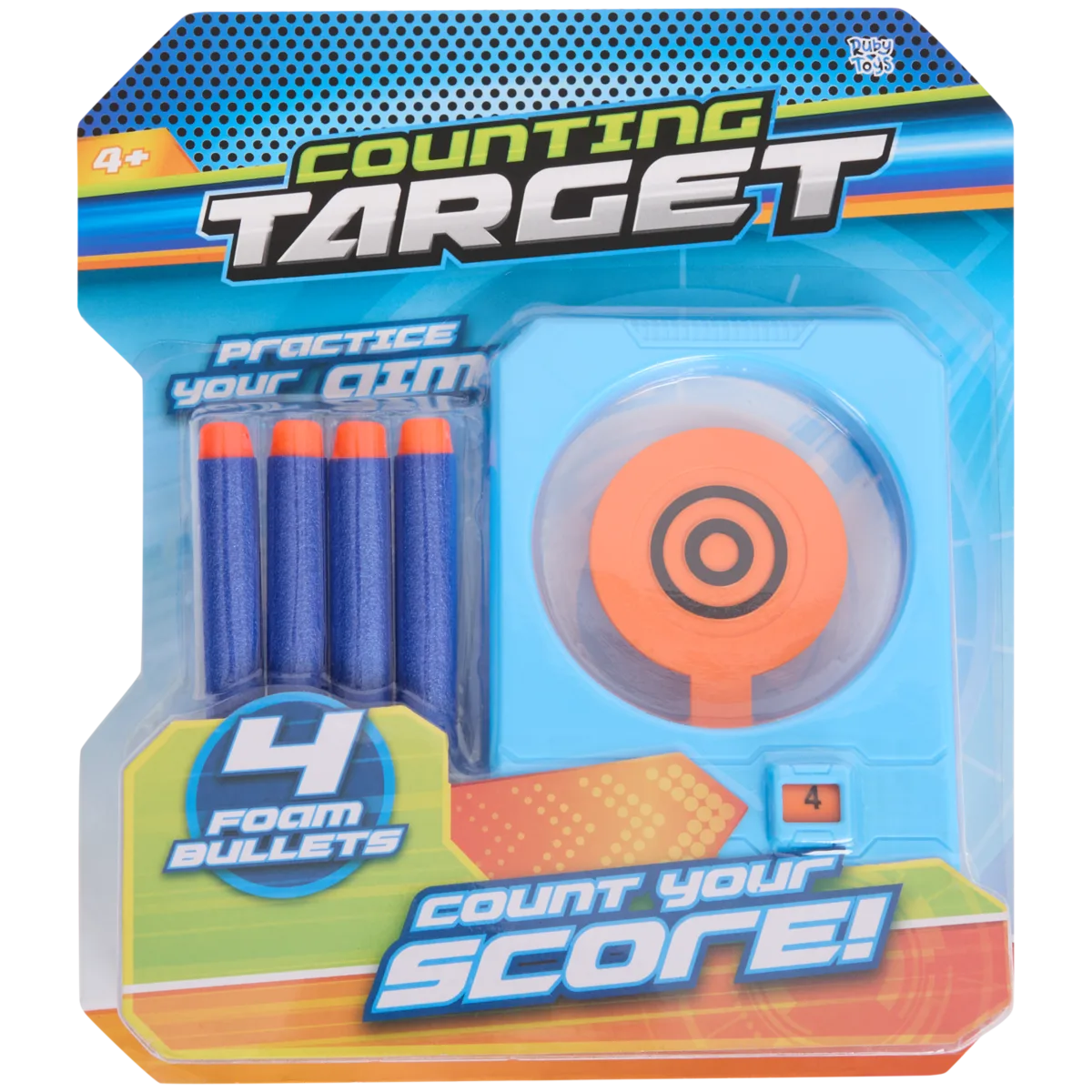 Diana De Tiro Target X4 - 4 Blancos En Un Disco De Cartón 26x26 Cm, 250 G/m², Fácil De Colocar Y Duradera