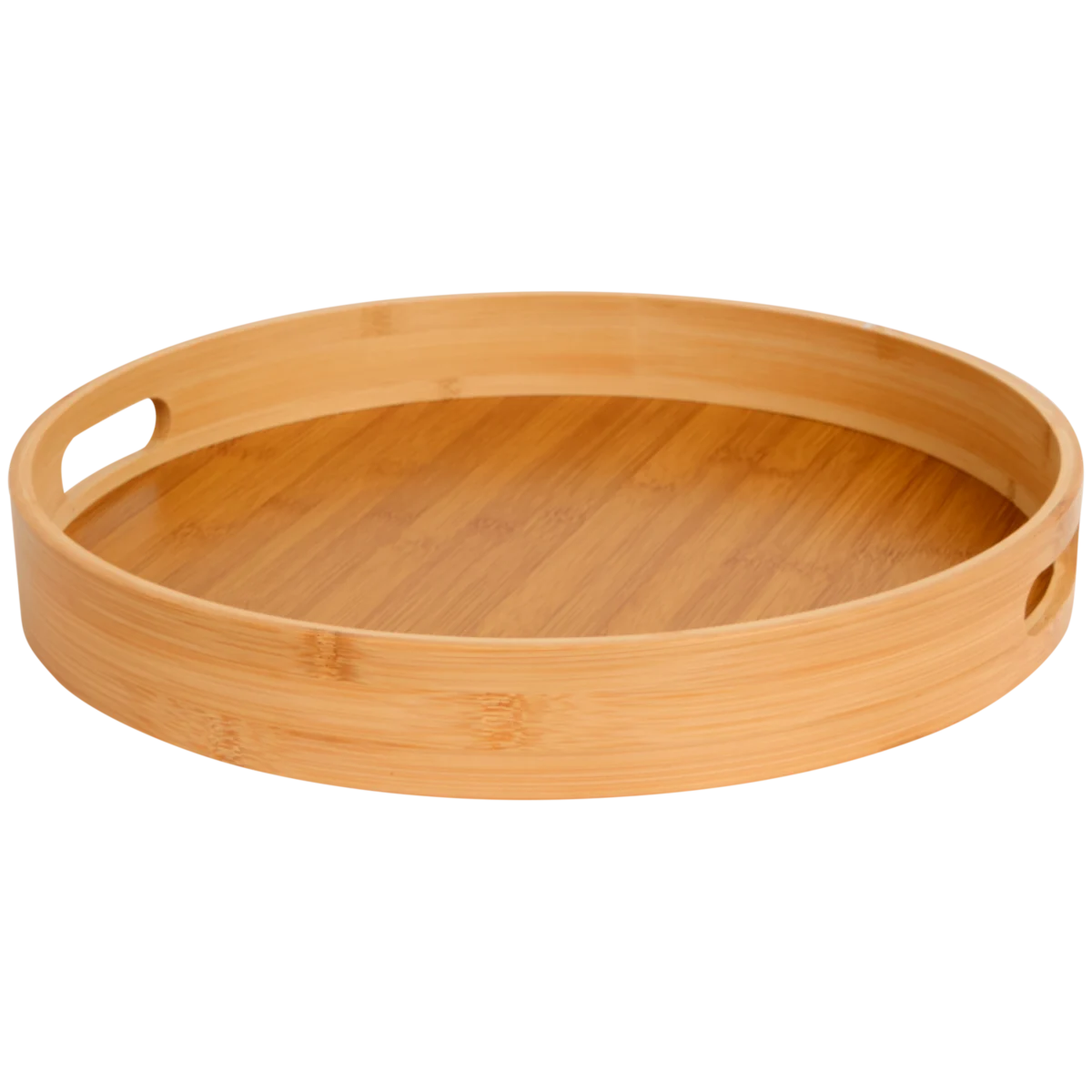 VIDETOL 2 Pièces Plateau De Service En Bambou Rond 30 X 30 X 2 Cm - Plateau Bois Pour Fruits Repas Et Décoration