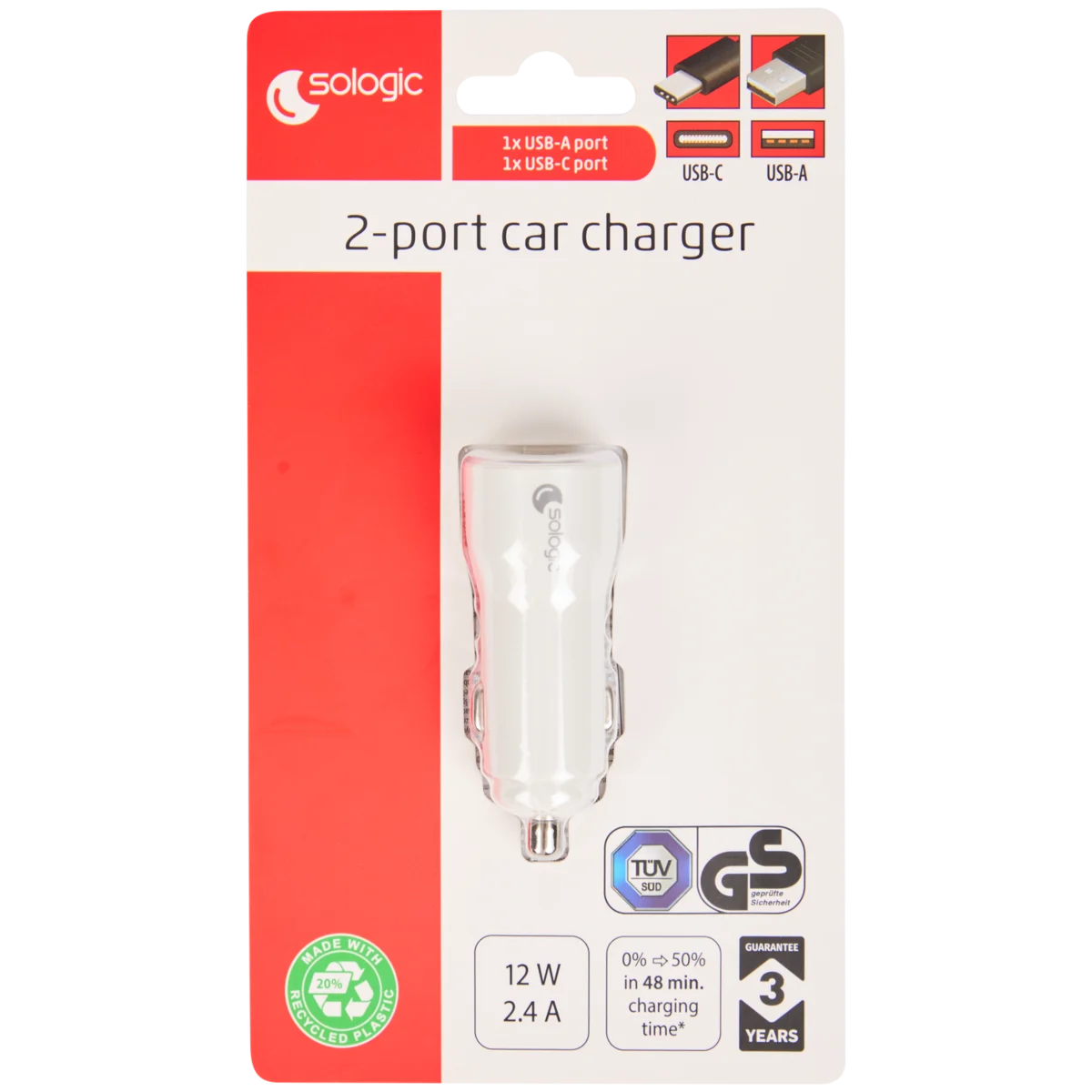 Chargeur Allume-cigare Pour Sony Xperia Z5 Mini/Compact/M4 Aqua - Neuf Avec Témoin Lumineux