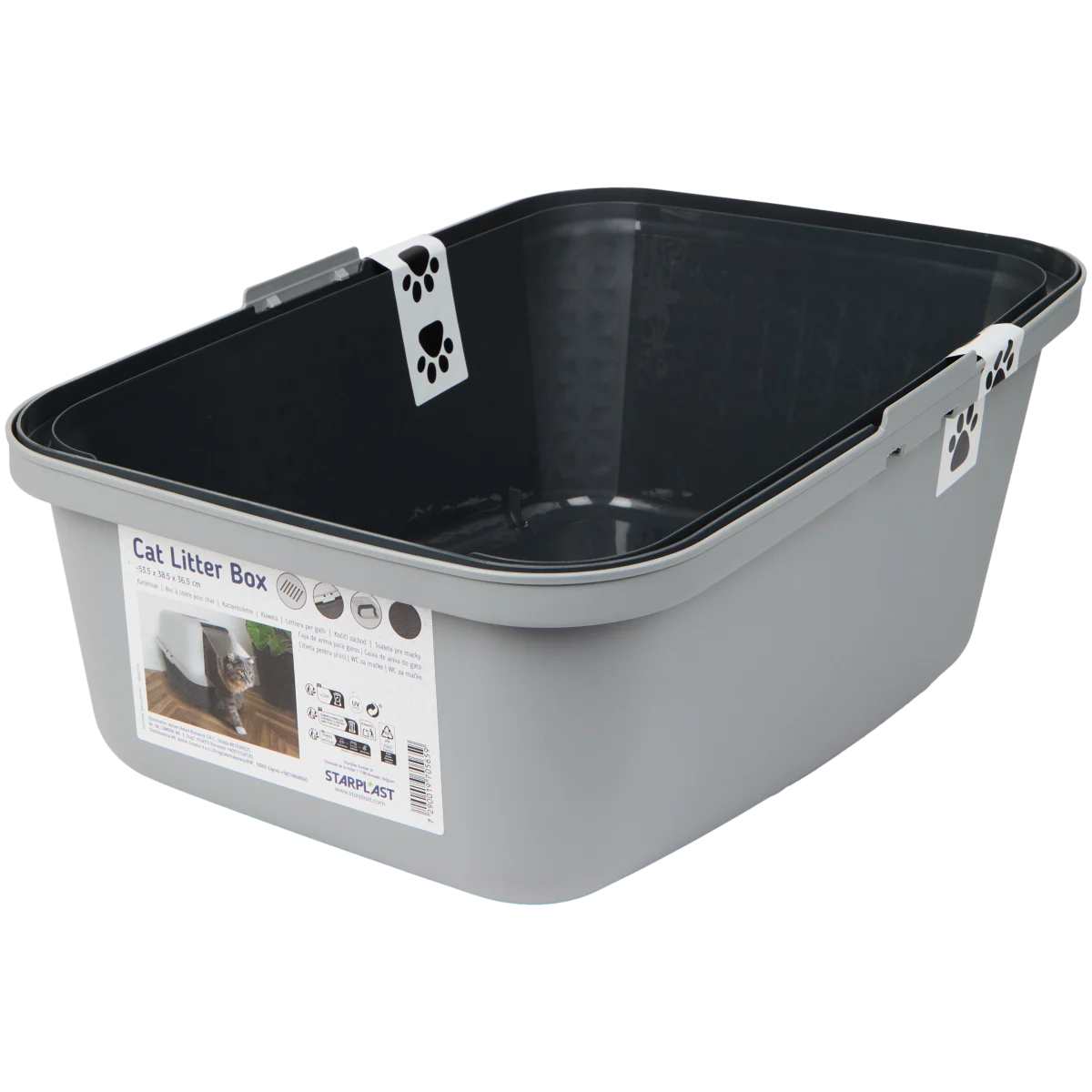 Katzenklo, Kattentoilet Met Schop, Lade, Deodorant, Toilet Met Een Kap Voor Katten Tot 5 Kg Abs Pp Wit Groen 50 X 40 X 40 Cm