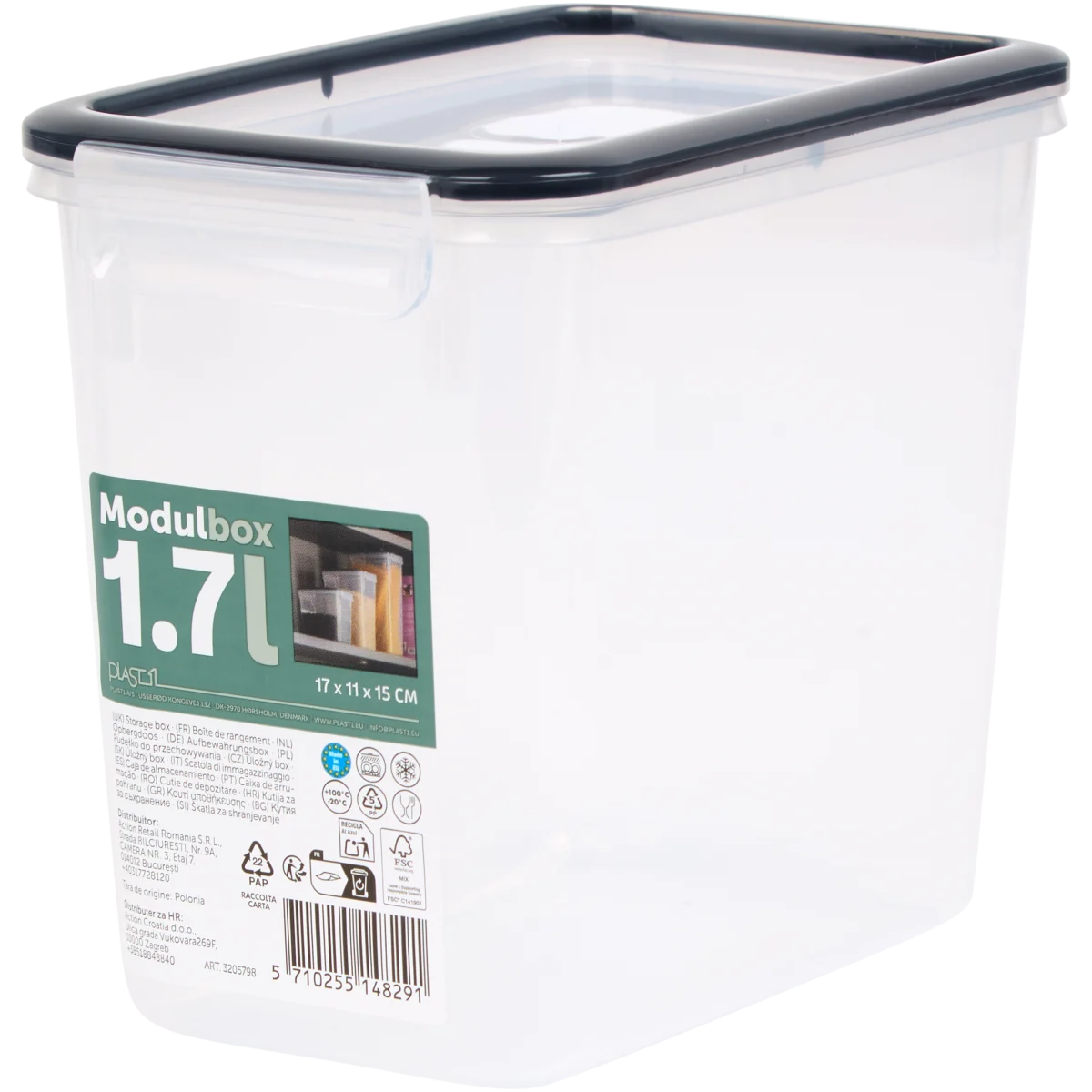 ATHLON TOOLS Set di 4 contenitori salvafreschezza da 3 l, in qualità