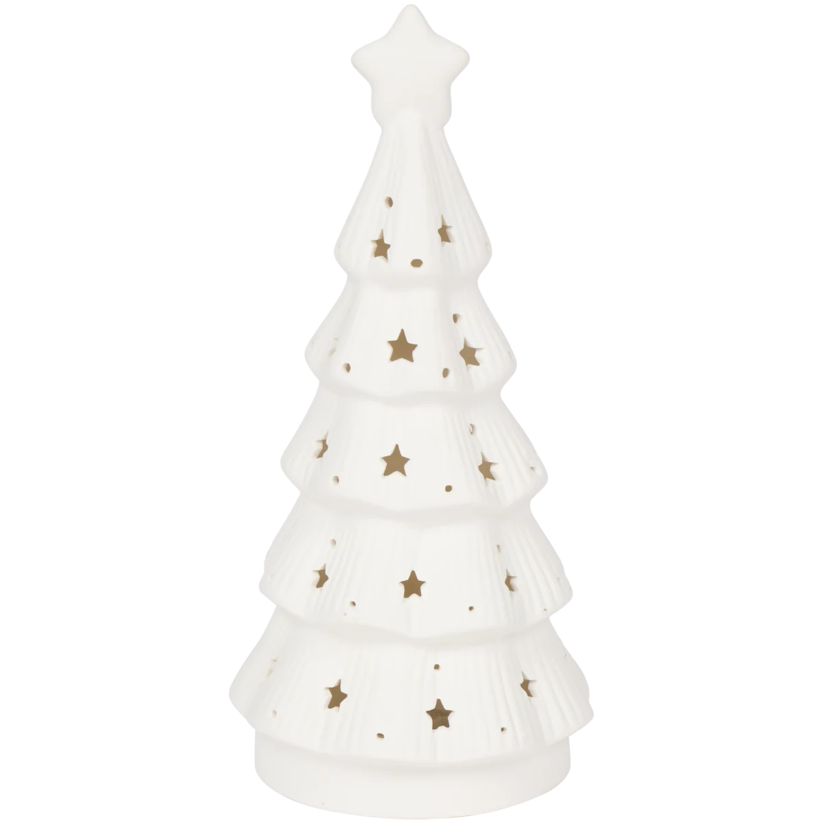 Weihnachtsbaum mit LED-Beleuchtung – 12 x 12 x 25 cm, Weiß