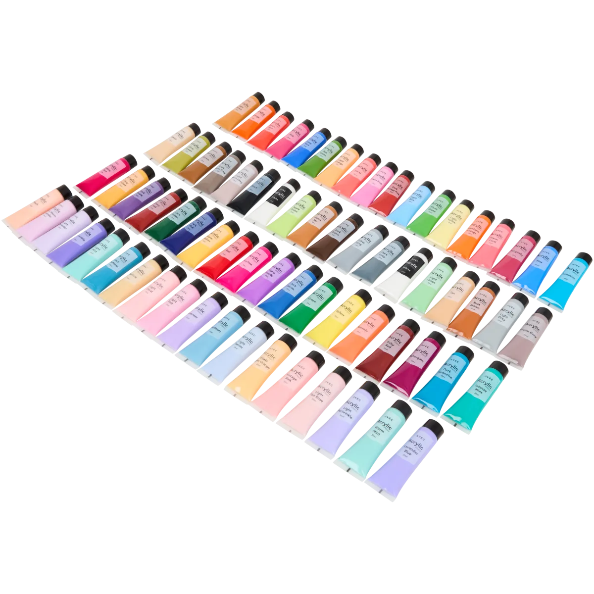 Avec Acrylfarbenset – Multicolor, 72 Stück