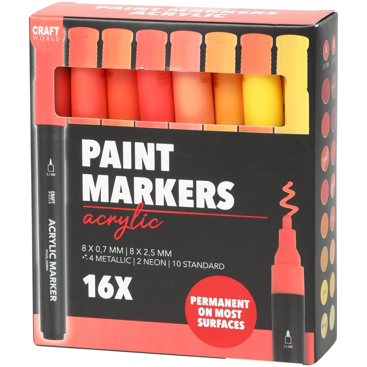 Acrylfarben-Marker – 16 Stück