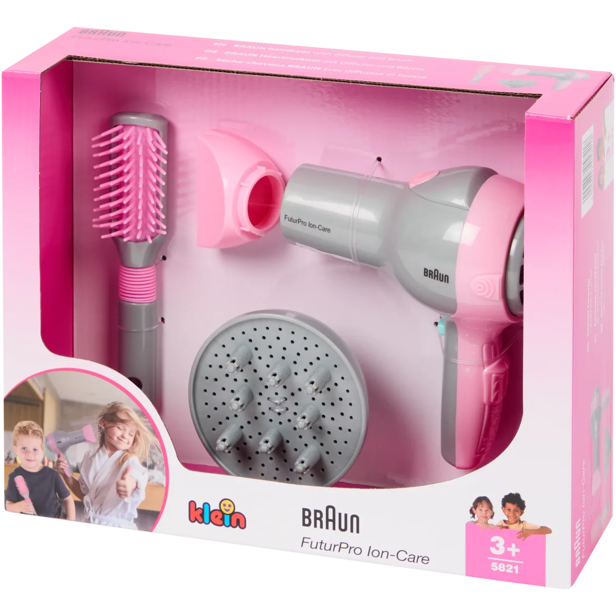 Zestaw do zabawy z suszarką do włosów Klein-Toys Braun Odpowiedni
