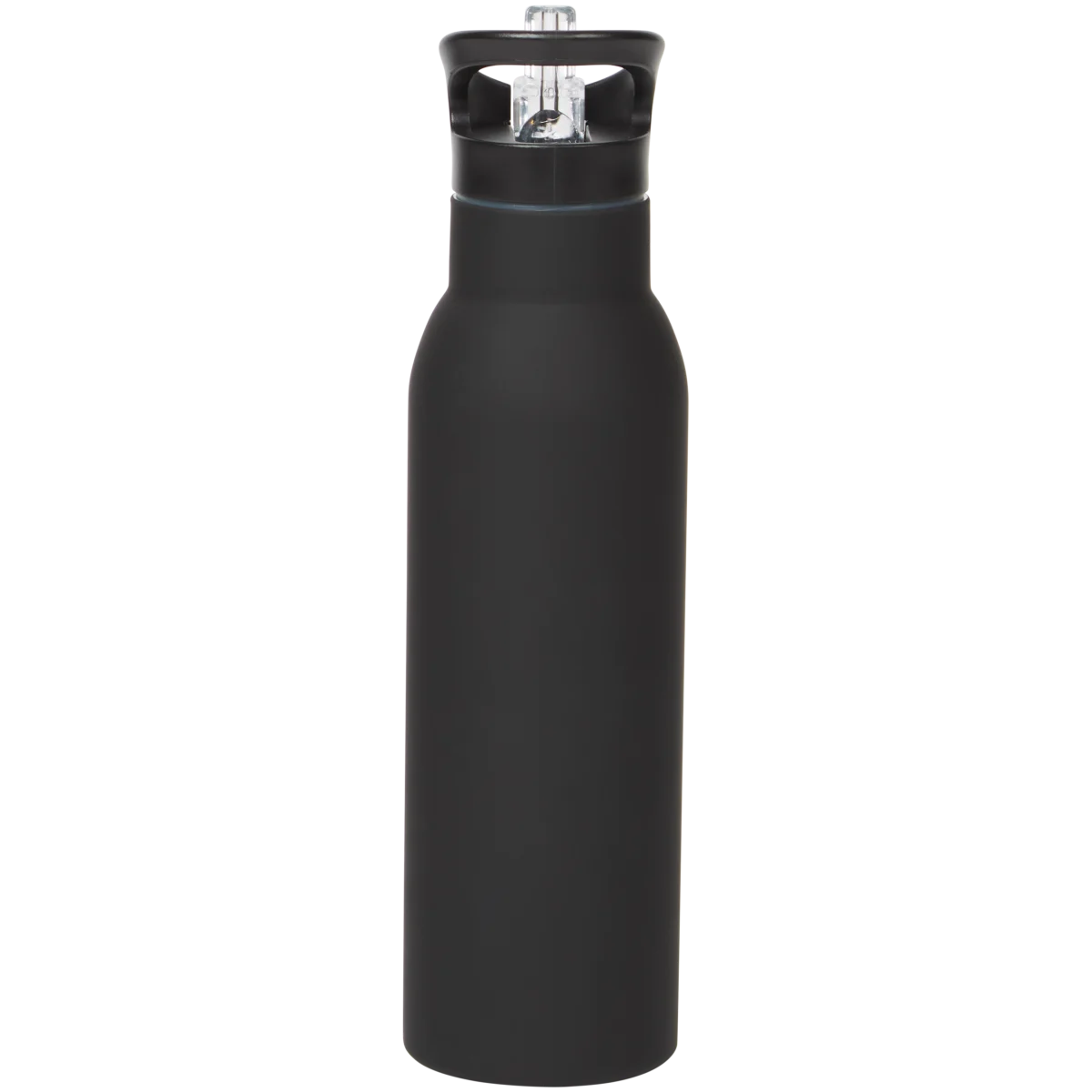 Edelstahl-Trinkflasche mit Trinkhalm