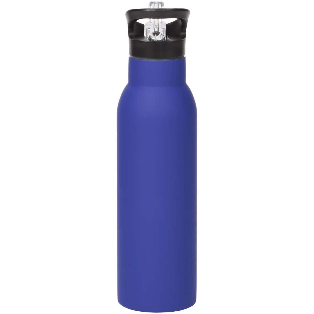 Edelstahl-Trinkflasche mit Trinkhalm