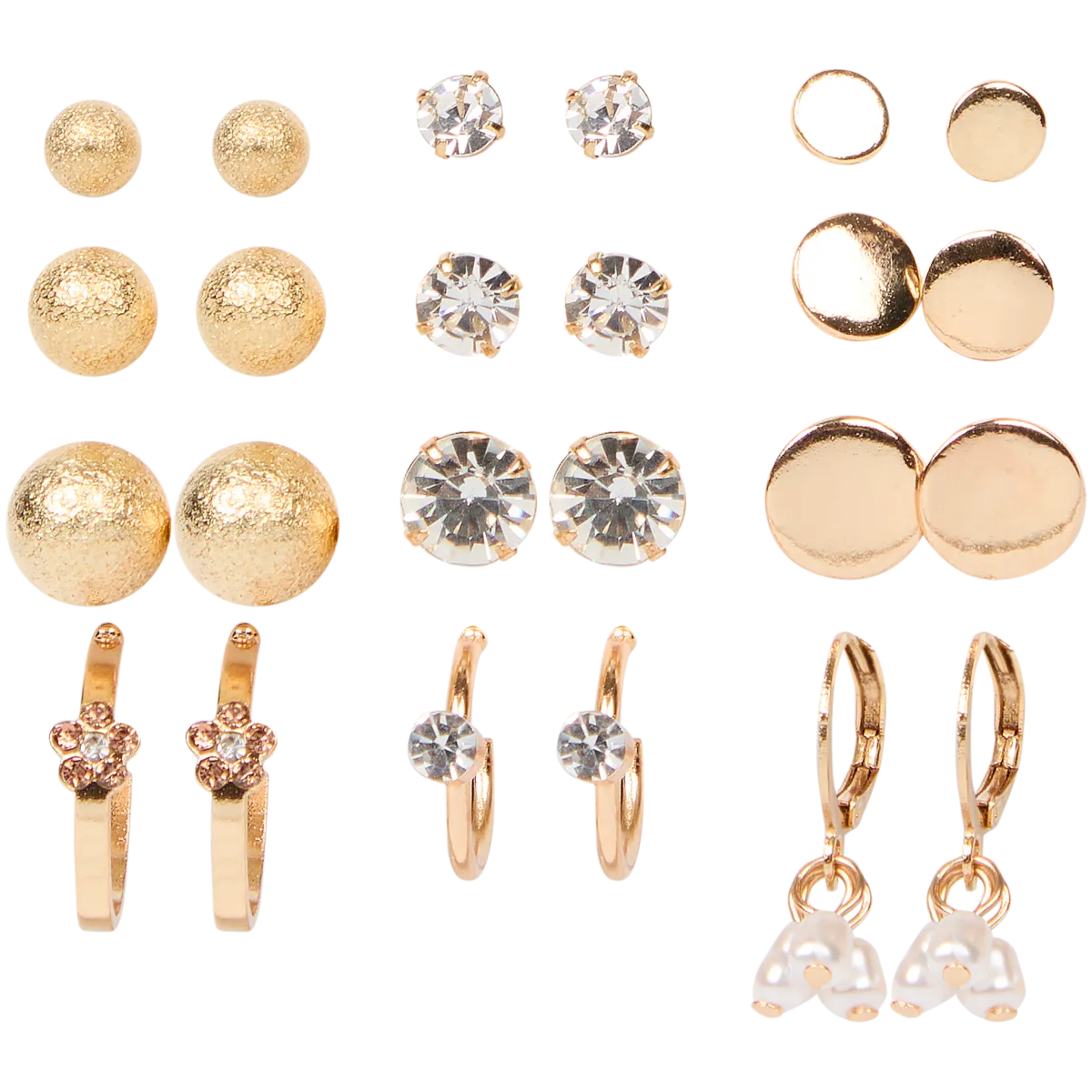 Boucles D'Oreilles Clips Déclaration – Signées W – Or Violet, Rose & Strass | Occasion