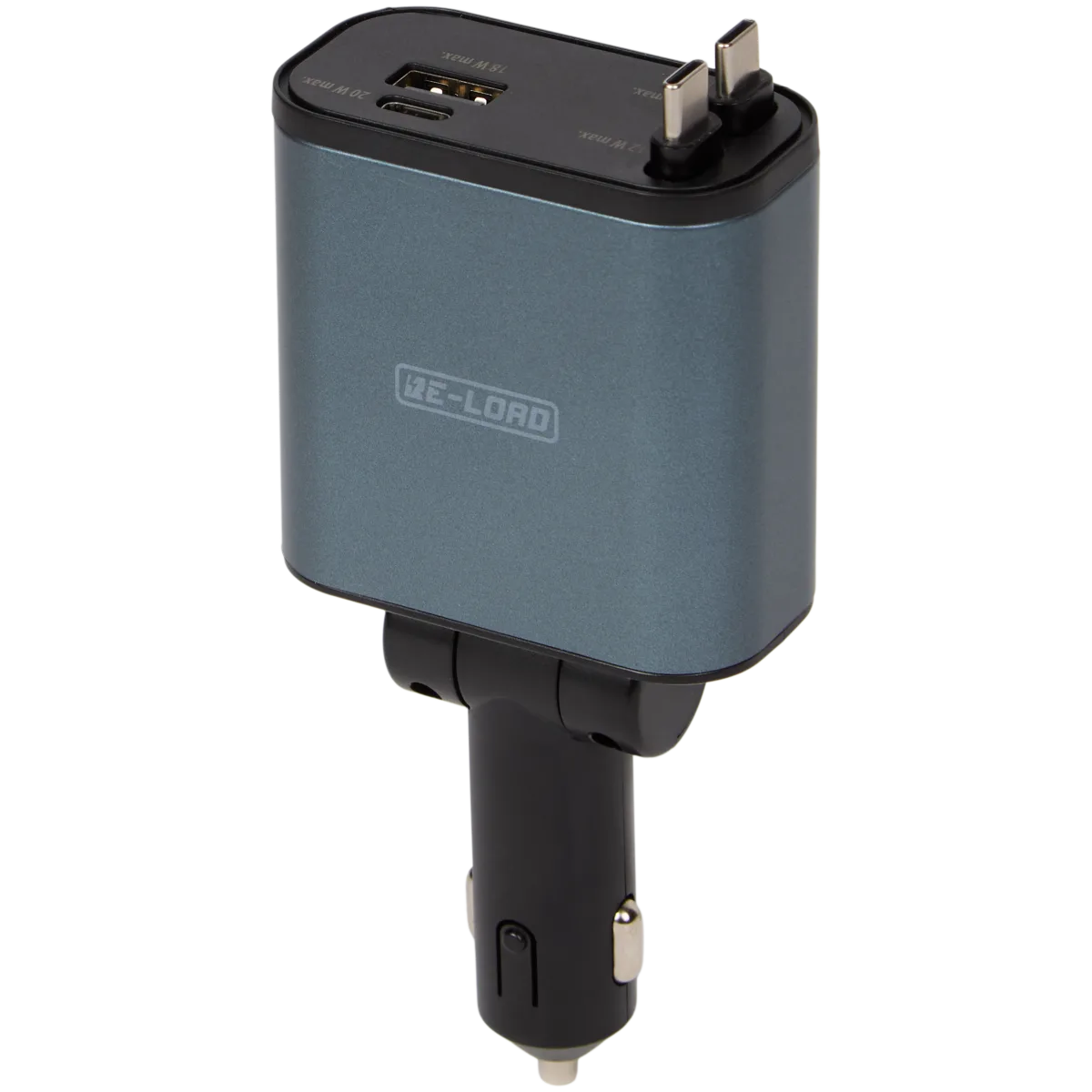 Caricabatterie Auto Retrattile SUPERONE – Caricatore USB Per Auto Con Cavo Integrato – Universale E Compatto