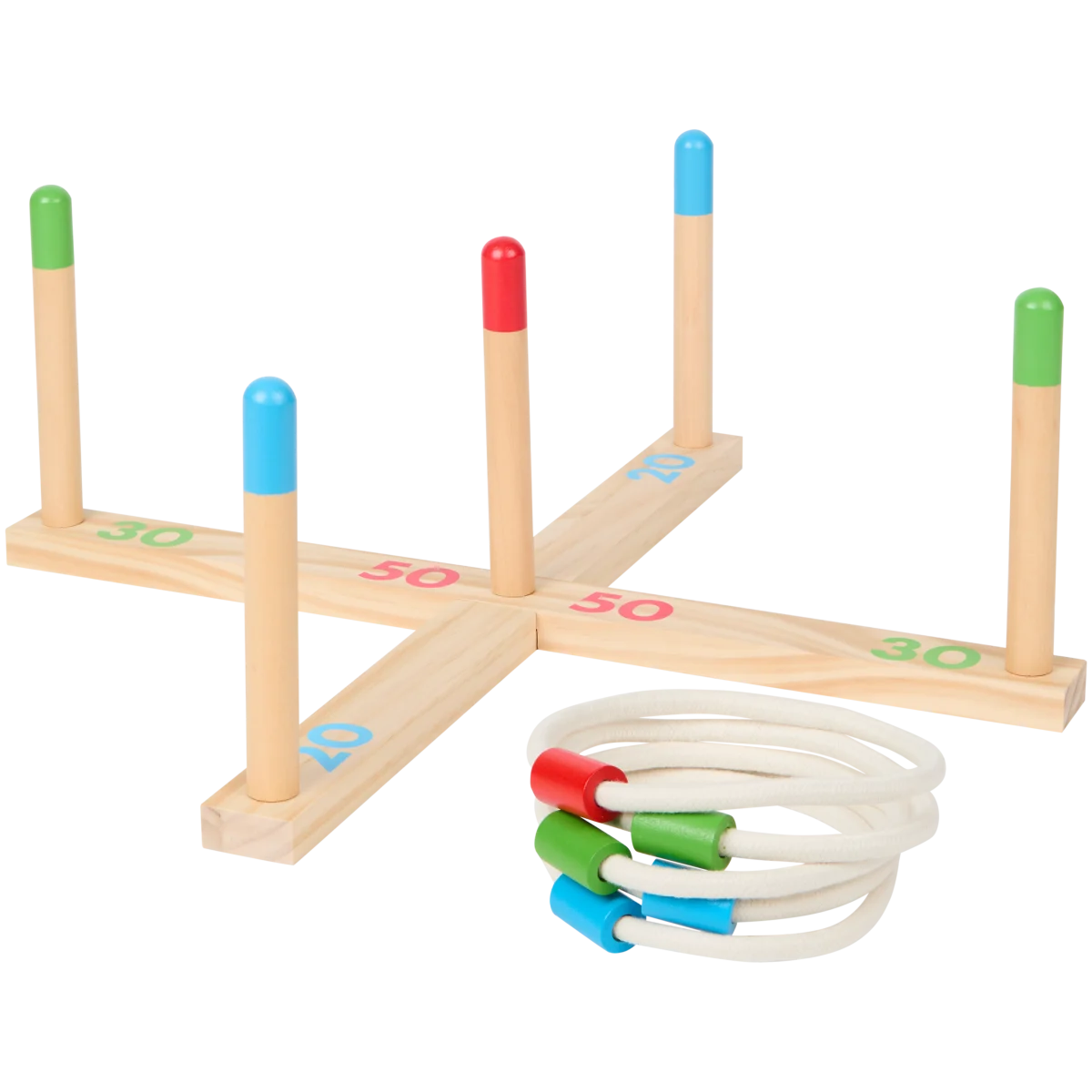 Gioco Dell'anello Da Esterno – Classico Lancio Degli Anelli In Legno 6 Pezzi – Outdoor Active