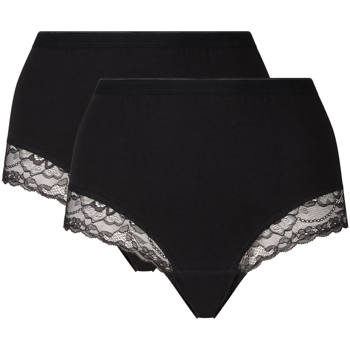 Slip in cotone elasticizzato con pizzo | FDB Intimo Store | Vendita Online di Abbigliamento per L'intimo