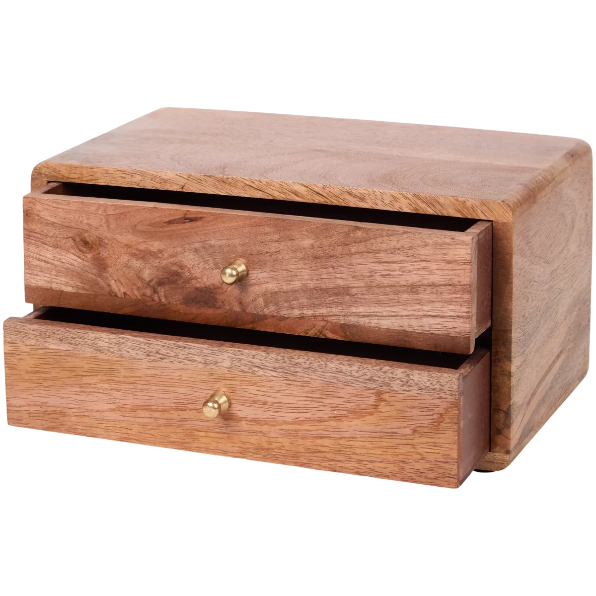 Organizator din lemn de mango cu sertare – 20,5 x 11 x 23 cm