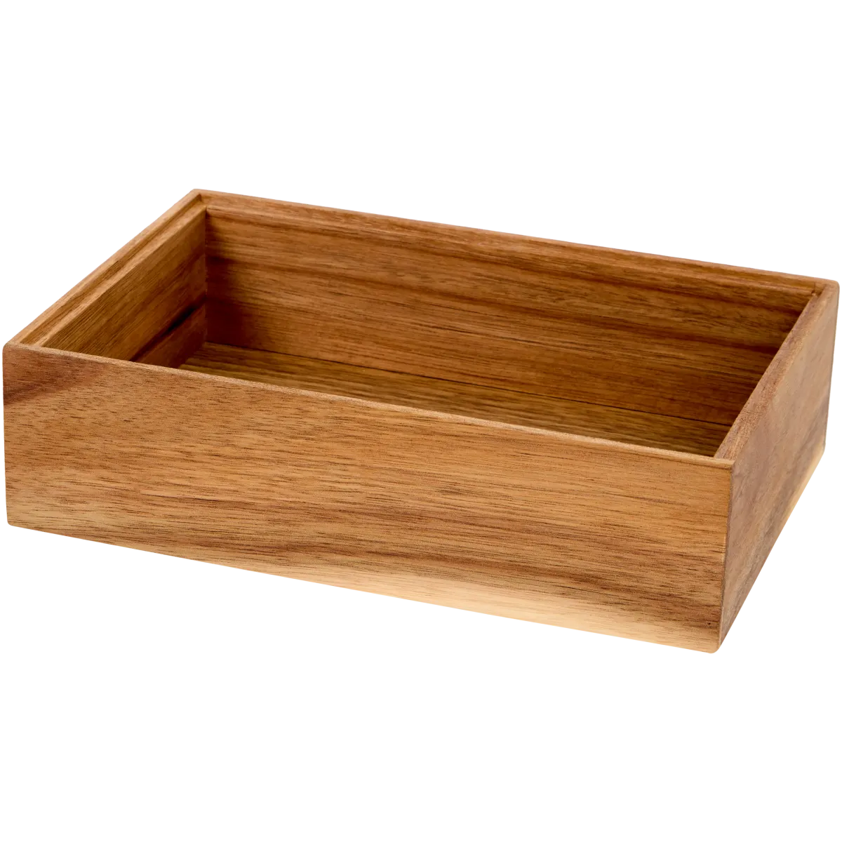 AVLA Confezione da 3 casse in legno, rustiche, con manici, cestino decorativo in legno da fattoria, per casa, cucina, dispensa, mensola, bancone