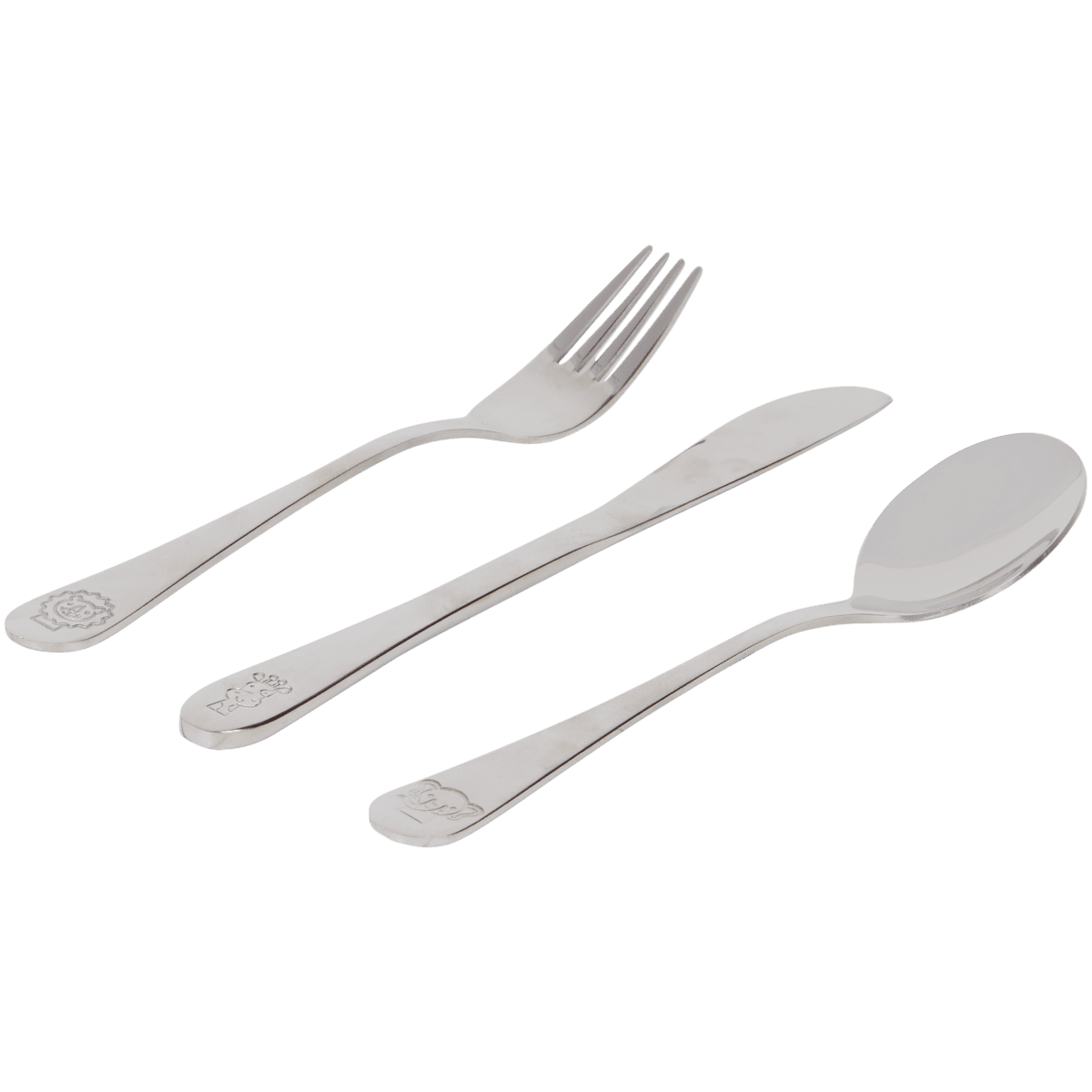 Kawasaki CUDDLE - Set Posate E Stoviglie Per Bambini: Piatto, Ciotola, Tazza, Coltello E Forchetta - 3