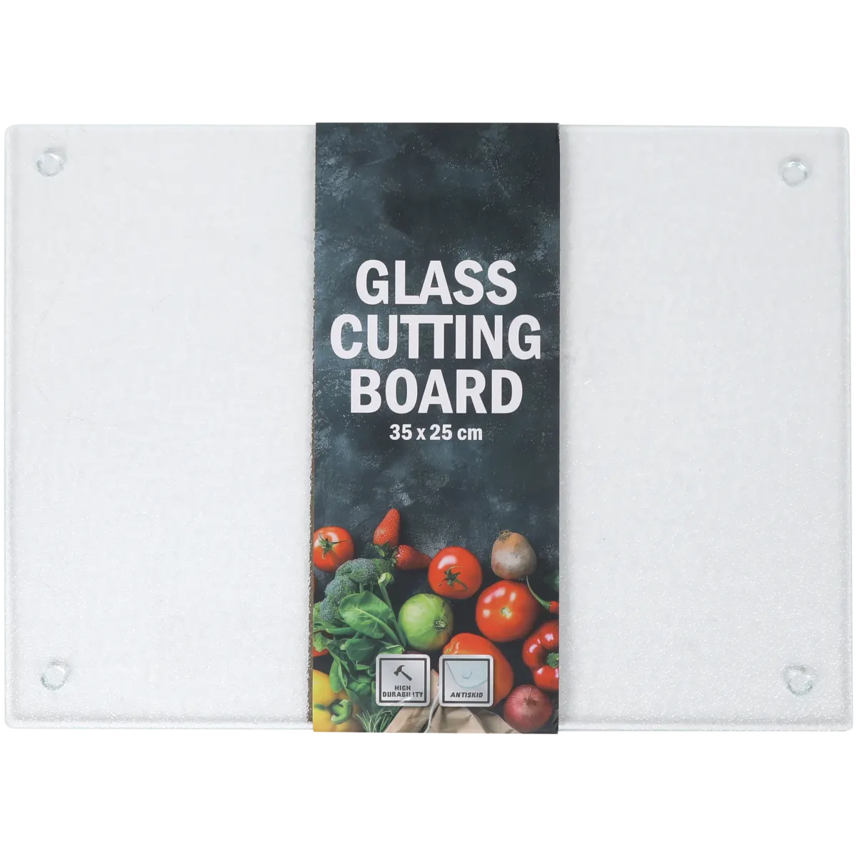 Schneidebrett aus Glas – 35 x 25 cm, Transparent