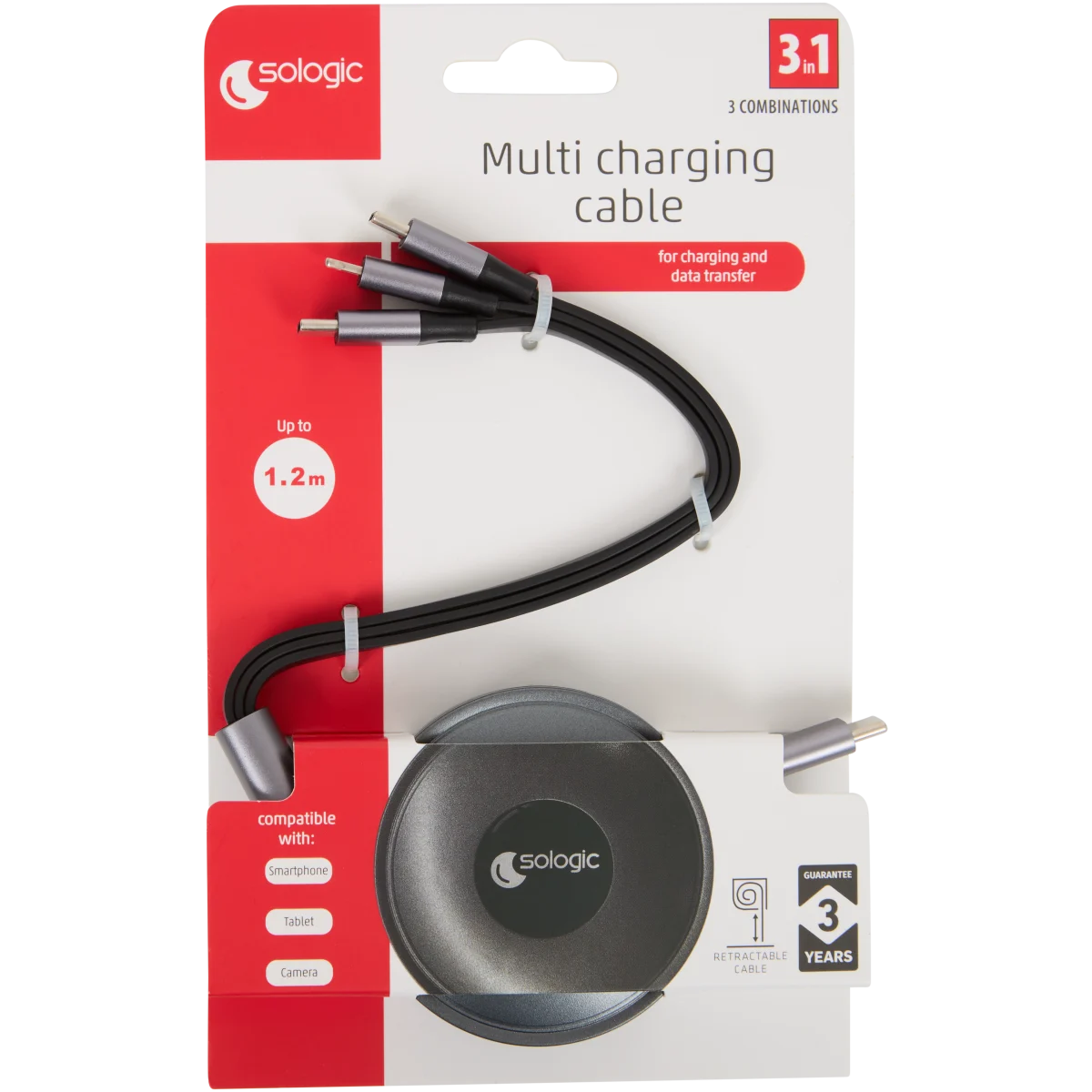 CELLONIC Cavo Micro USB 3.0 1 Metro - Per Smartphone, Tablet, Fotocamera, GPS - Ricarica 1A E Trasferimento Dati - PVC Nero
