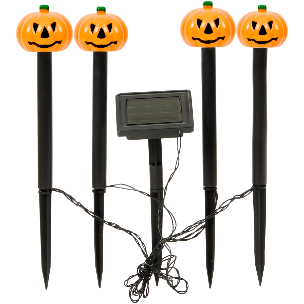 Confezione da 6 luci solari a forma di zucca di Halloween, per decorazioni di Halloween, per esterni, impermeabili, luci a zucca per giardino, patio, cortile, sentiero, tomba