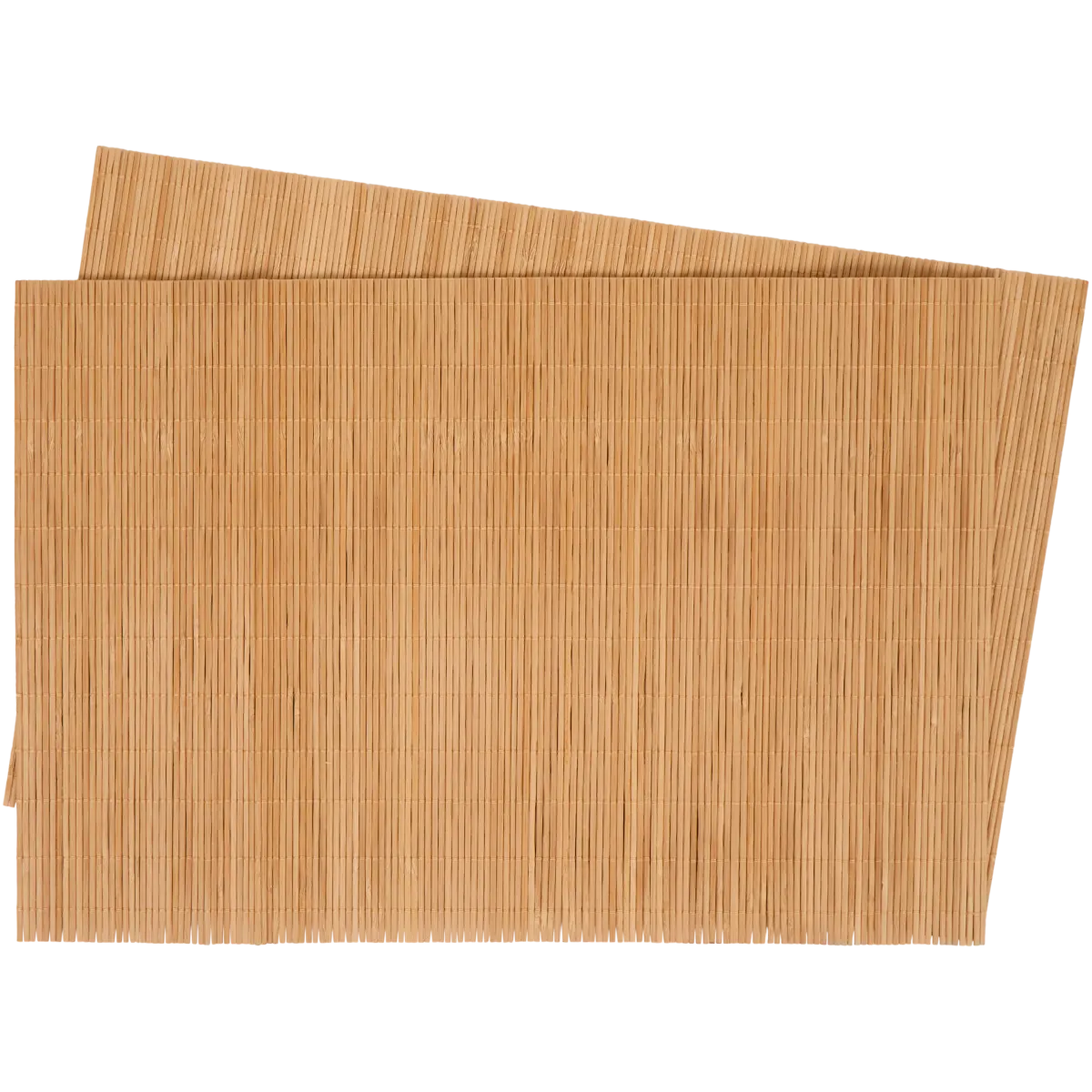 BambooMN Tovaglietta a doghe di bambù con bordo in tessuto, stampa a tinta unita, 44,5 x 30,5 cm, marrone con bordo nero, 4 pezzi