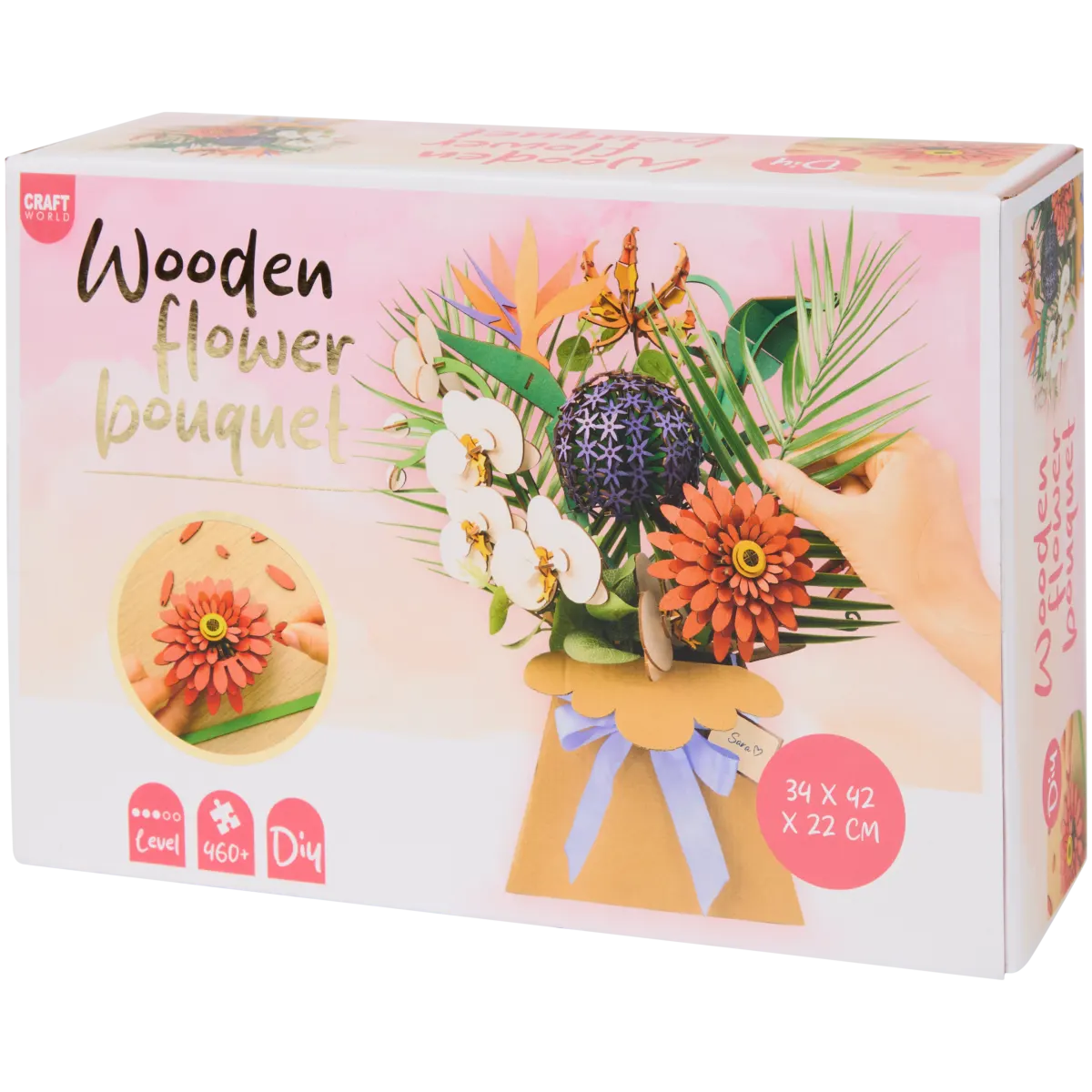 ☆ 1/64 Creative Display Board LR　　　【限定3】 Creează-ți propriul buchet din lemn – 34 x 42 x 22 cm | Action RO