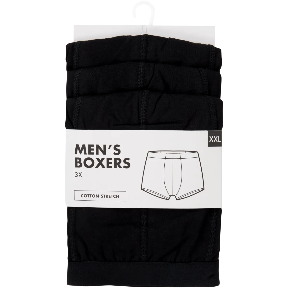 Confezione da 3 boxer da uomo a gamba lunga, slip in cotone
