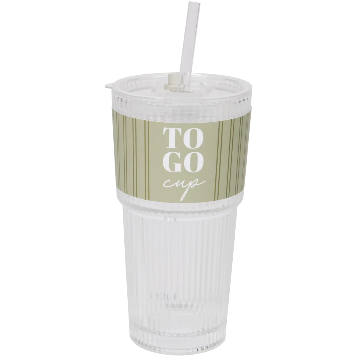 Trinkglas mit Trinkhalm – Glas, Transparent