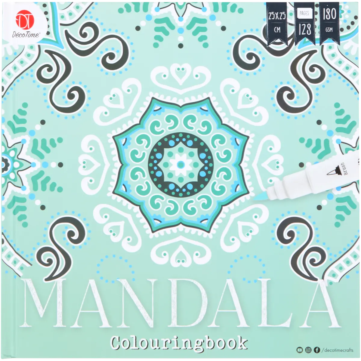 Decotime Livre De Coloriage Adulte Gold Edition 2020 – 160 Motifs XXL Antistress, Mandalas & Dessins Détente – Format A4 80 Pages