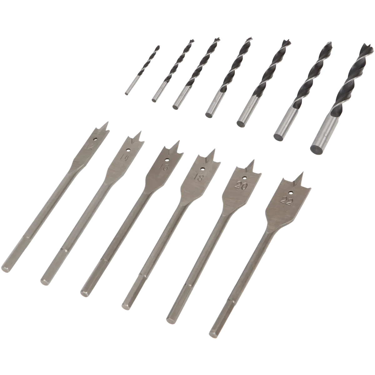 Set De 6 Forets à Bois 3 Points – Tailles 3-8 Mm, Acier Carbone, Chine