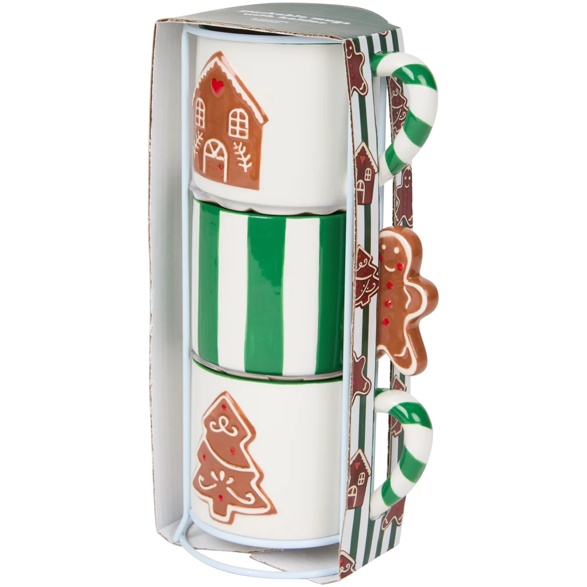 Weihnachtstassen mit Gestell
