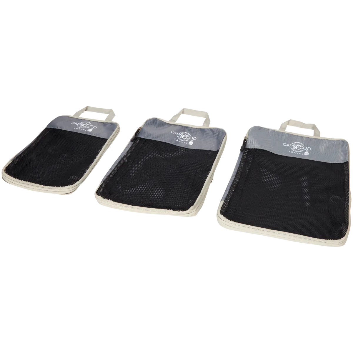 Set Di 4 Organizer Da Viaggio A Compressione Con Sacchetto Per Scarpe, Nero, Leggeri E Impermeabili - 3
