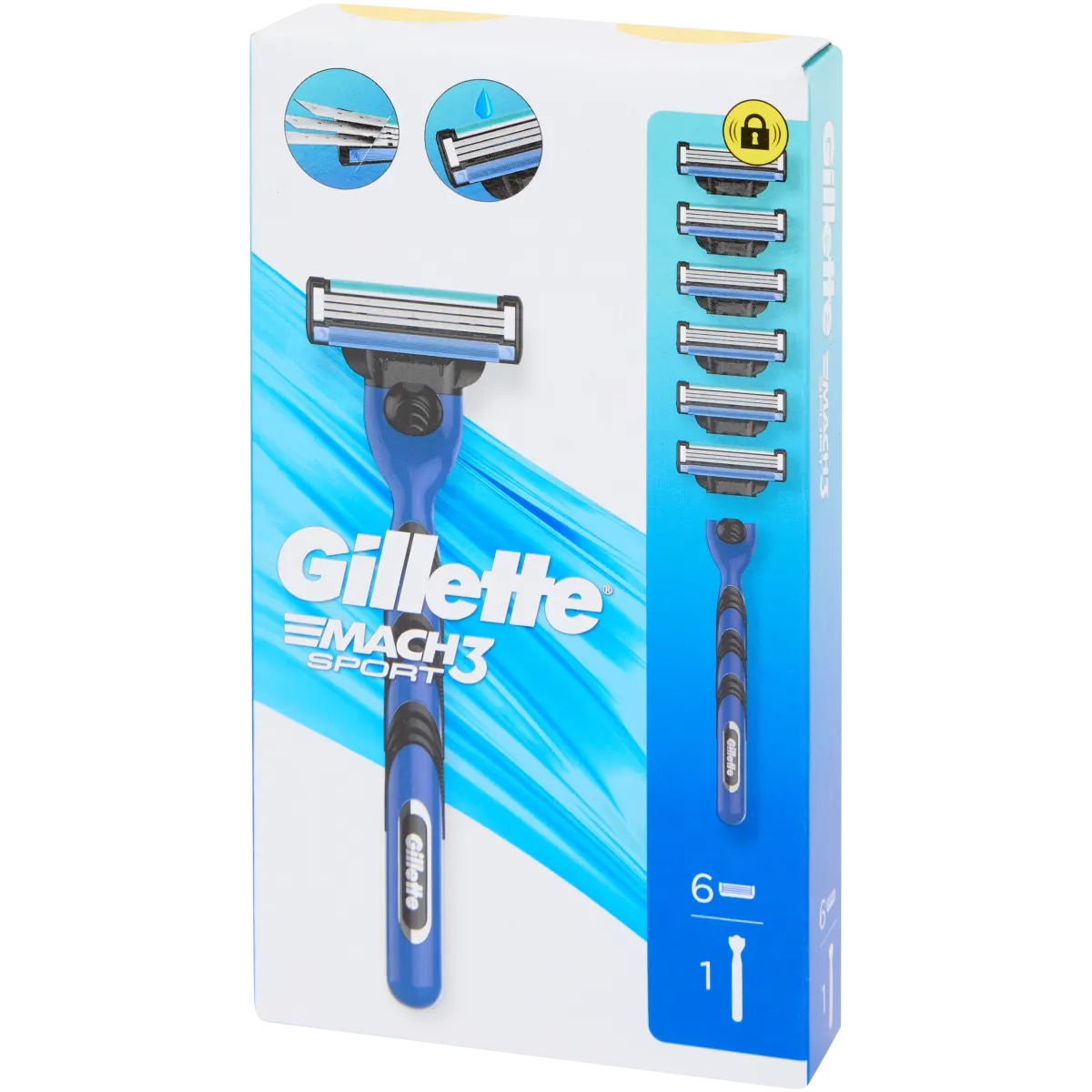 Gillette Mach3 Rasierer mit Klingen  Mnnlich | Action DE