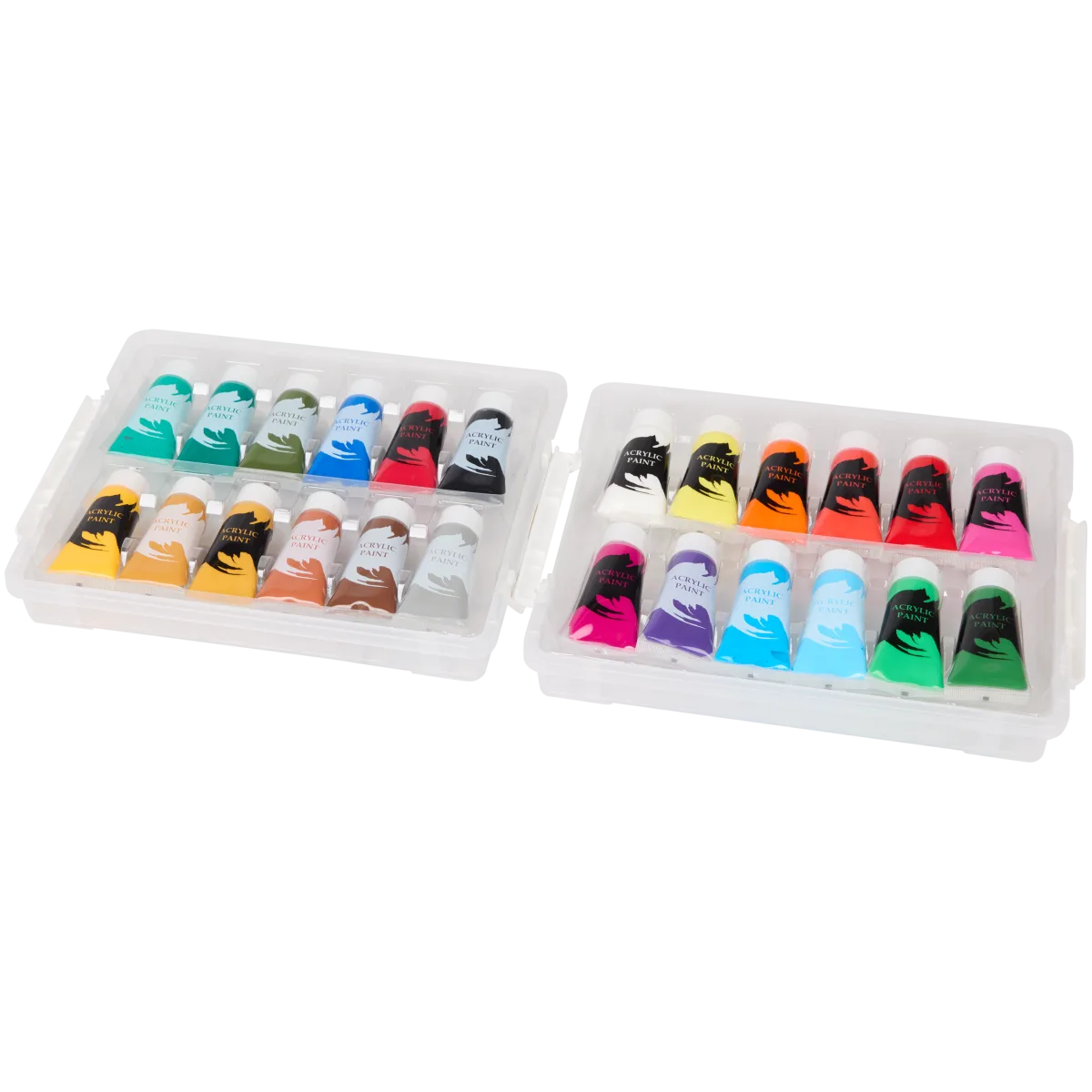 PLAYCOLOR Acrylic Pastel - Set 6 Vasetti Di Vernice Acrilica 40ml - Colori Pastello Assortiti (Giallo, Arancio, Rosa, Verde, Blu, Viola)