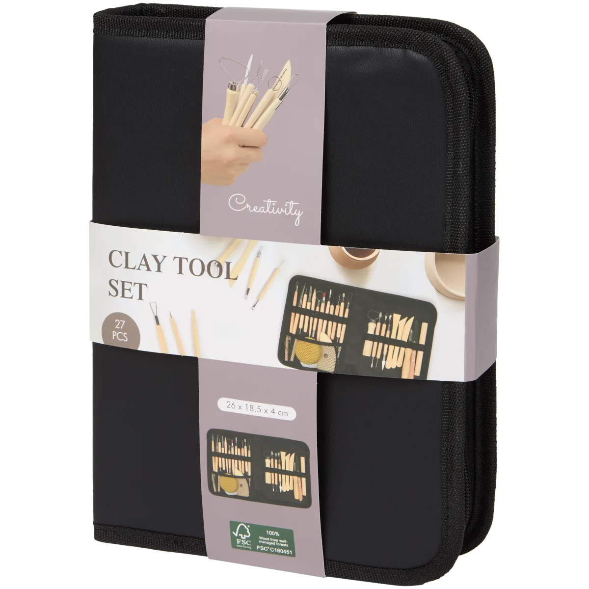 RVS Boetseer Gereedschap Met Houten Handvat - Boetseerset- Snijset Voor Klei  6 Stuks 8720261328720